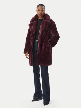 Guess Guess Pelzmantel W6BL19 W3752 Dunkelrot Regular Fit
