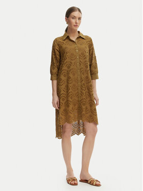 Iconique Iconique Poletna obleka Ella IC26-082 Khaki Relaxed Fit