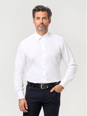 Willsoor Willsoor Koszula s19500 Biały Regular Fit