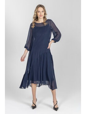 Deni Cler Milano Deni Cler Milano Sukienka koktajlowa W-DC-3358-F2-H9-58-1 Granatowy Regular Fit