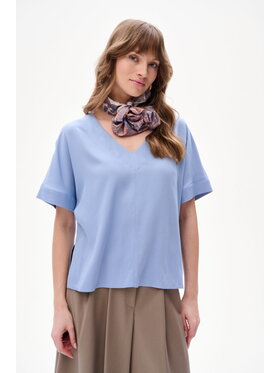 blue shadow blue shadow Bluzka Texo Niebieski Regular Fit
