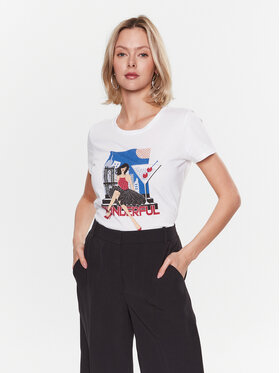 Liu Jo Liu Jo T-Shirt WA3282 JS923 Biały Regular Fit