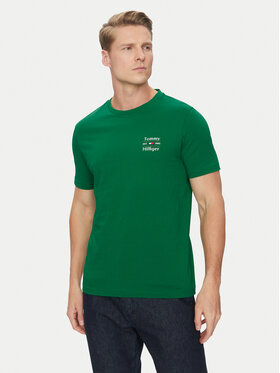 Tommy Hilfiger Tommy Hilfiger Tricou Stack MW0MW38622 Verde Regular Fit