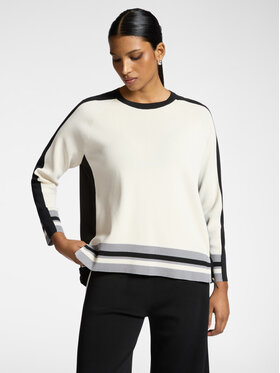 Elena Mirò Elena Mirò Sweter M548Z000689N0B1 Biały Regular Fit