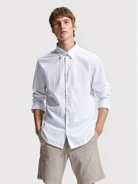 Selected Homme Selected Homme Koszula New Linen 16079052 Biały Regular Fit