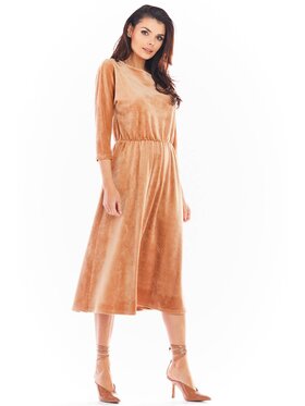 Awama Awama Vestito di maglia A407 Beige