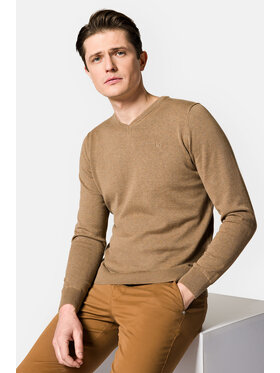 Lancerto Lancerto Sweter Harrison SW073123000004 Beżowy Regular Fit