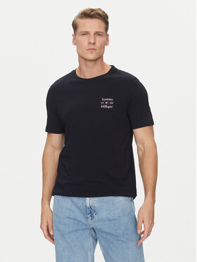 Tommy Hilfiger Tommy Hilfiger Tričko Stack MW0MW38622 Tmavomodrá Regular Fit