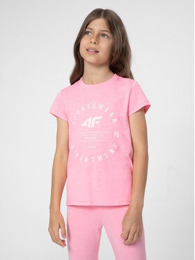 4F 4F T-Shirt 4FJSS23TTSHF280 Różowy Regular Fit