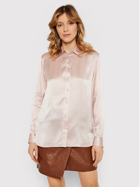 The Kooples The Kooples Chemise Liquid Satin FCCL24006K Rose Relaxed Fit