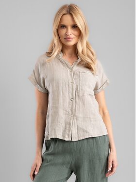 Perso Perso Blúzka CHCE255027F Béžová Regular Fit