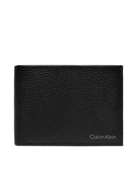 Calvin Klein Calvin Klein Liels vīriešu maks Warmth Bifold 5Cc W/ Coin L K50K507896 Melns