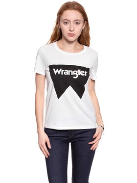 Wrangler Wrangler T-shirt FESTIVAL TEE Bianco Regular Fit