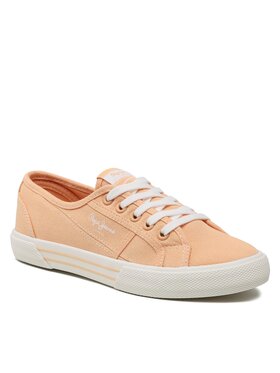 Pepe Jeans Tenis Superge Brady Basic W PLS31287 Oranžna