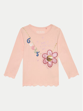 Guess Guess Majica K4YI19 K6YW4 Ružičasta Regular Fit