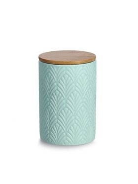 MIAhome MIAhome Pojemnik ceramiczny 15x10x10 cm 750 ml LAMIA miętowy Zielony