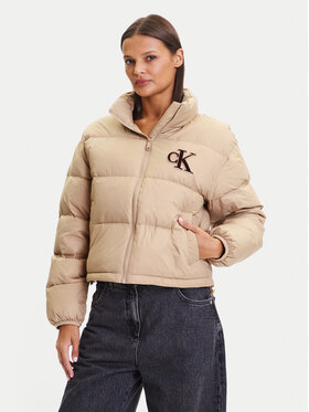 Calvin Klein Jeans Calvin Klein Jeans Pernata jakna Graphic Logo LV047D503G Bež Regular Fit