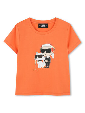 Karl Lagerfeld Kids Karl Lagerfeld Kids Тишърт Z30492 D Оранжев Regular Fit