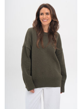 Salme Salme Sweter Livia Zielony Oversize