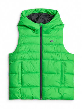 4F 4F Kamizelka OUTERWEAR Zielony Regular Fit