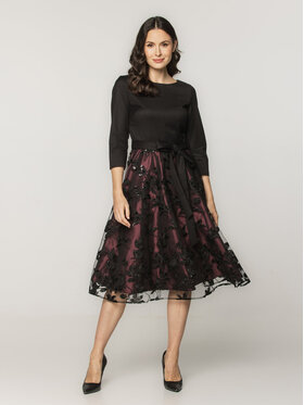 Willsoor Willsoor Sukienka wieczorowa 67922 Czarny A-Line Fit