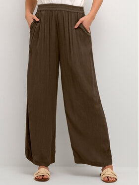 Kaffe Kaffe Riidest püksid Dacia Amber 10506454 Roheline Loose Fit