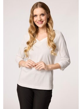 QUIOSQUE QUIOSQUE Bluzka Quiosque 1VF002100 Biały Regular Fit