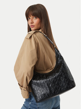 Calvin Klein Calvin Klein Táska Emblem Aop Debossed Medium Shbag LV04F3875G Fekete