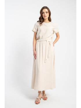 CLICK CLICK Φούστα σε γραμμή Α 50-716 Μπεζ Long Fit