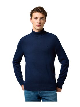 Wrangler Wrangler Sweter 112371533 Granatowy Regular Fit