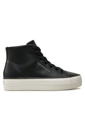Calvin Klein Jeans Calvin Klein Jeans Sneakersy Bold Vulc Flatf Mid Lth In YW0YW01634 Čierna