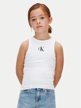 Calvin Klein Jeans Calvin Klein Jeans Top LVCKSJB10G Alb Slim Fit