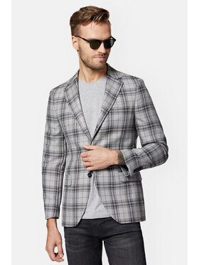 Lancerto Lancerto Marynarka Cosenza MA099123000005 Szary Slim Fit