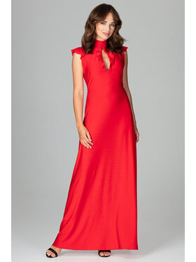 Lenitif Lenitif Vestito K486 Rosso Regular Fit