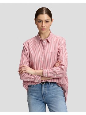 Lee Lee Koszula BOYFRIENDS POCKET SHIRT Różowy Relaxed Fit