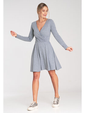 FIGL FIGL Sukienka koktajlowa M1050 Szary A-Line Fit