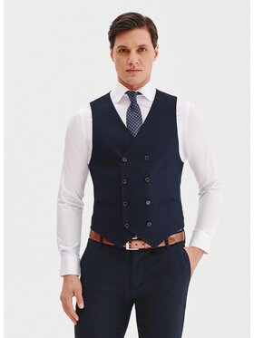 Pako Lorente Pako Lorente Kamizelka P25SF-8X-005 Granatowy Slim Fit