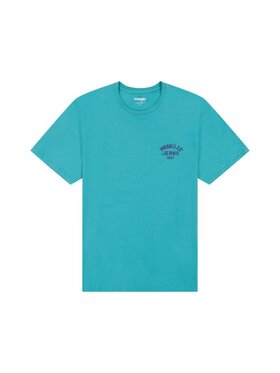 Wrangler Wrangler T-Shirt SMALL LOGO TEE 112362813 Niebieski Regular Fit