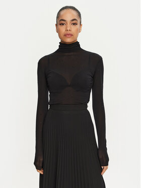 MAX&Co. MAX&Co. Bluză cu gât 2426946035200 Negru Regular Fit