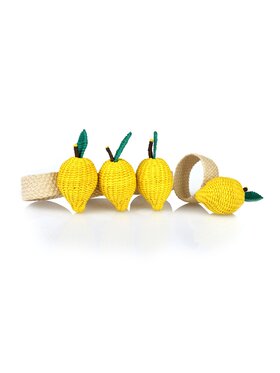 Roseberry Home Roseberry Home Obrączka na serwetki Lemon Żółty