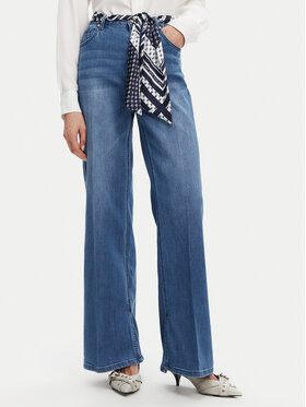 Gaudi Gaudi Blugi 511BD26009 Albastru Wide Leg
