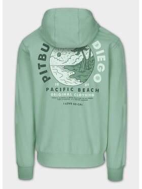 PITBULL PITBULL Bluza Bluza męska rozpinana z kapturem PLANET SURF 3XL Zielony Regular Fit
