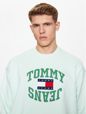 Tommy Jeans Jopa Boxy Arched Logo DM0DM16375 Zelena Boxy Fit