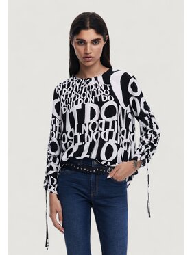 Desigual Desigual Bluză 25SWBW04 Negru Regular Fit