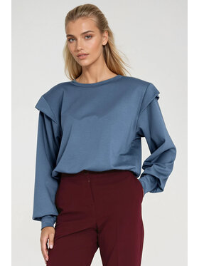 NIFE NIFE Bluza BL10 Niebieski Oversize