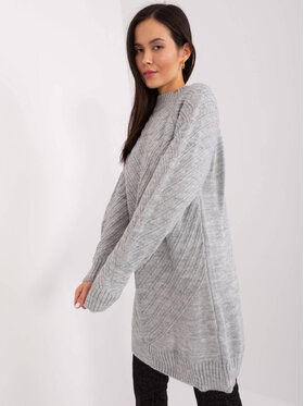 BADU BADU Sweter 239397 Szary Oversize
