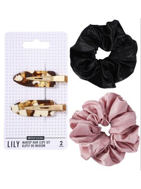 Sister Young Sister Young Klipsy do włosów do makijażu LILY oraz gumki scrunchie LILU Akcesoria do włosów
