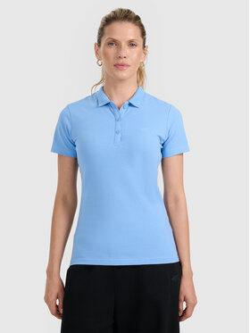 4F 4F Polo NOS Niebieski Slim Fit