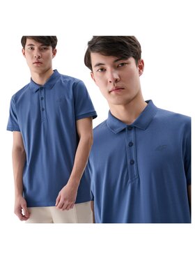 4F 4F Polokošeľa 4FWMM00TPTSM367 Modrá Regular Fit