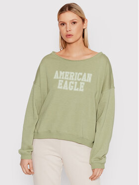American Eagle American Eagle Sweatshirt 045-2532-1637 Grün Oversize